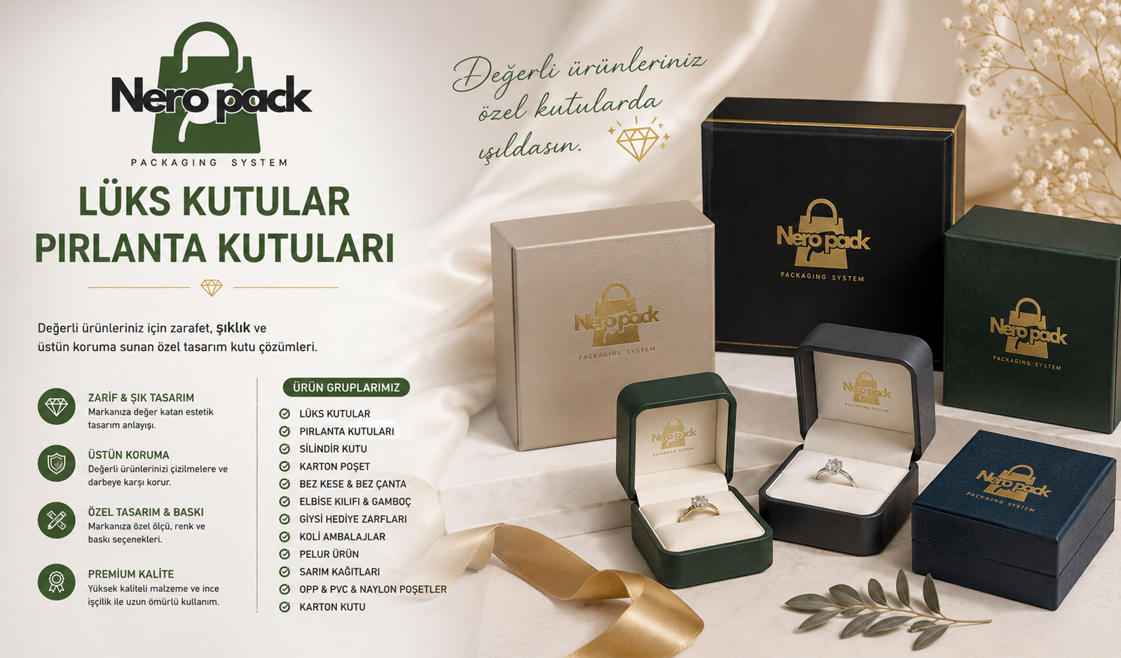 Lüks Kutular & Pırlanta Kutuları